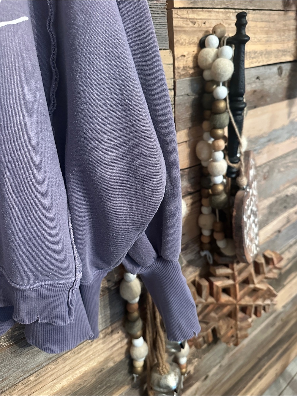 We the free , free people PEACE Junkie Lavender Camden  Sweatshirt - Picture 6 of 6